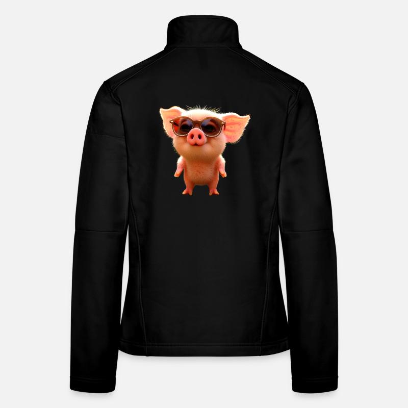 Pig Domestic Pig Pig Piglet Piggy Women's Softshell Jacket
