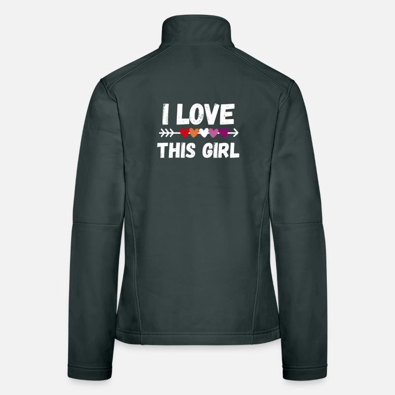 Lesbe. Ich liebe dieses Mädchen Frauen Softshelljacke