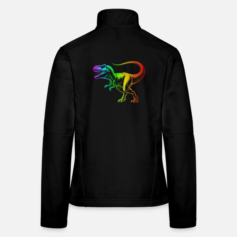 Tyrannosaurus Rex Dinosaurier, Regenbogen T-Rex Frauen Softshelljacke