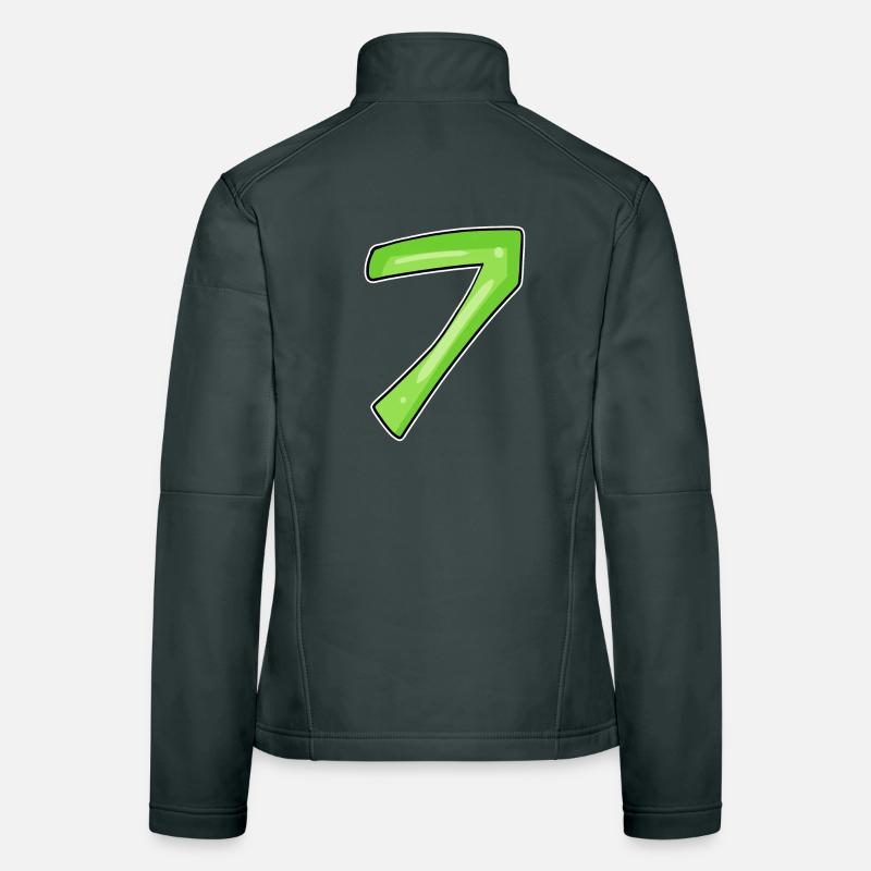 7 - sept verts Veste en tissu softshell Femme