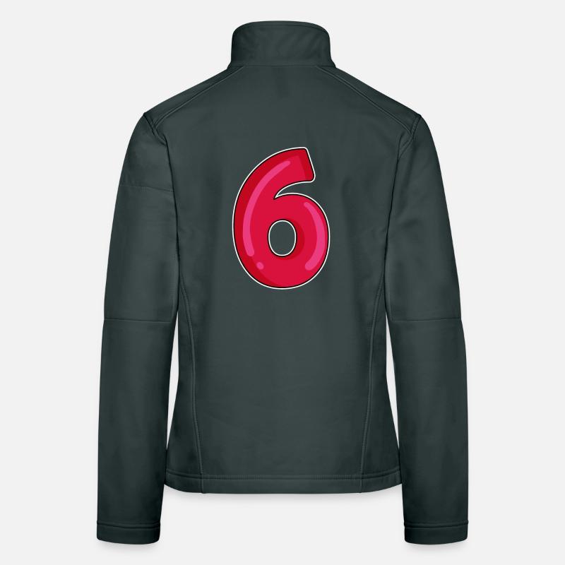 Six Numéro 6 Numéro Rouge Veste en tissu softshell Femme