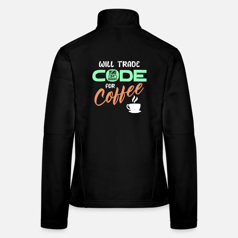 Programmierer Developer Code Statement Computer Frauen Softshelljacke