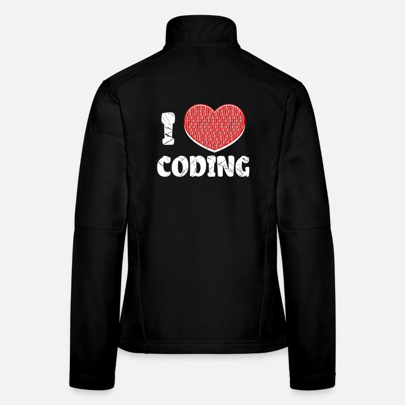 Developer Herz Coden Statement Programmierer Frauen Softshelljacke