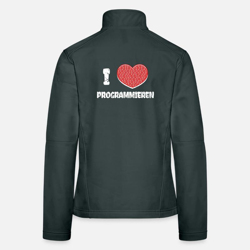 Developer Herz Programmierer Statement Informatik Frauen Softshelljacke