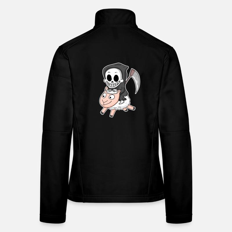 Motif de mouton de la Faucheuse Veste en tissu softshell Femme