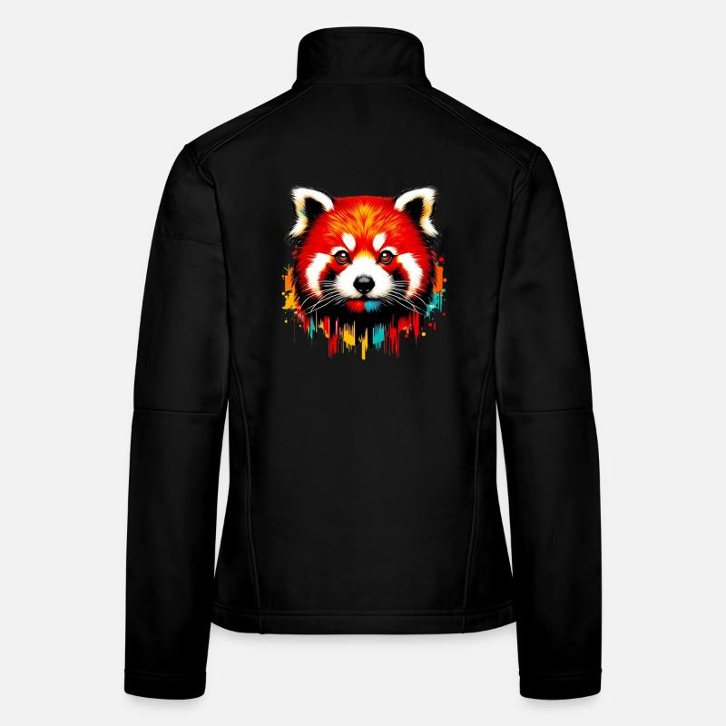 Red panda - Women's Softshell Jacket - black