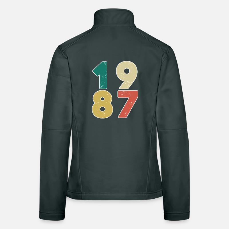 1987 - Né en 1987 - Construit en 1987 Veste en tissu softshell Femme
