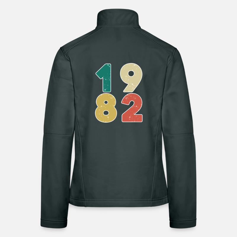 1982 - Né en 1982 - Construit en 1982 Veste en tissu softshell Femme