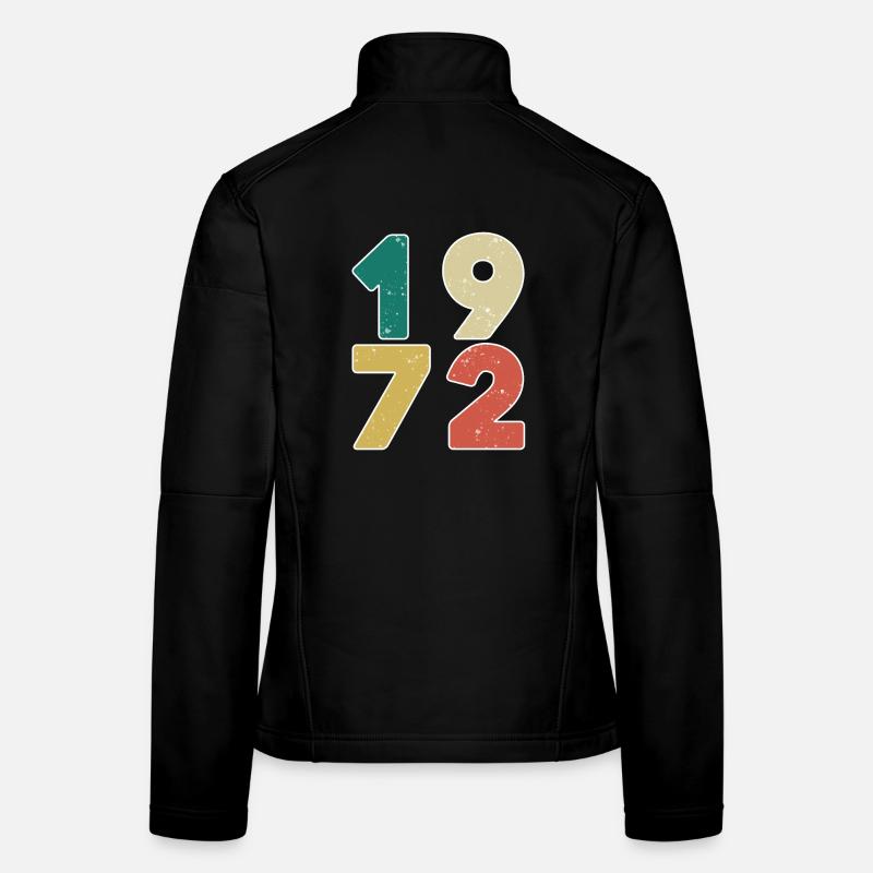 1972 - Né en 1972 - Construit en 1972 Veste en tissu softshell Femme