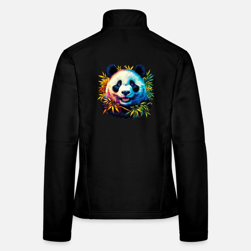 Panda - Frauen Softshelljacke - Schwarz