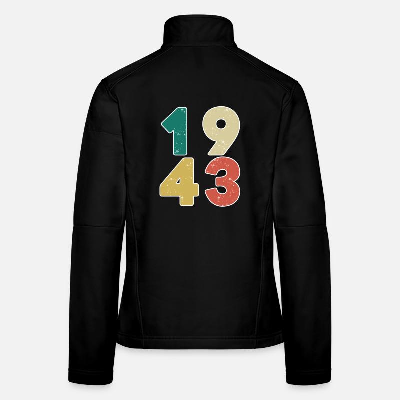 1943 - Né en 1943 - Construit en 1943 Veste en tissu softshell Femme