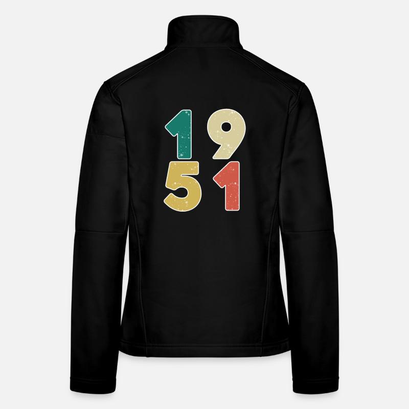 1951 - Né en 1951 - Construit en 1951 Veste en tissu softshell Femme