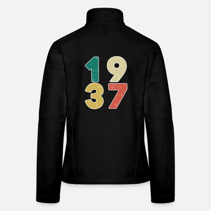 1937 - Né en 1937 - Construit en 1937 Veste en tissu softshell Femme