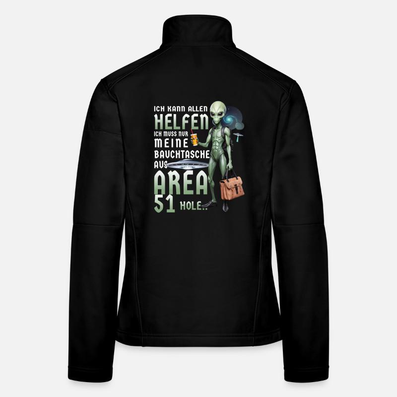 Lustige Alien Frauen Softshelljacke
