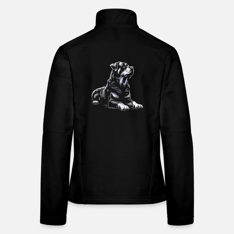 Rottweiler couché Veste en tissu softshell Femme