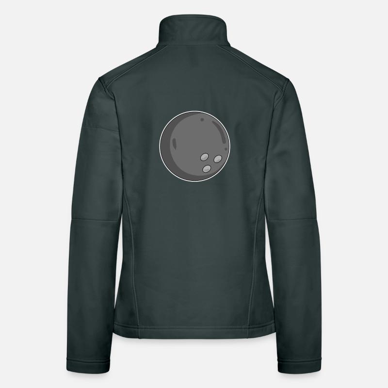 Bowlingkugel Kugel Schwarz Frauen Softshelljacke