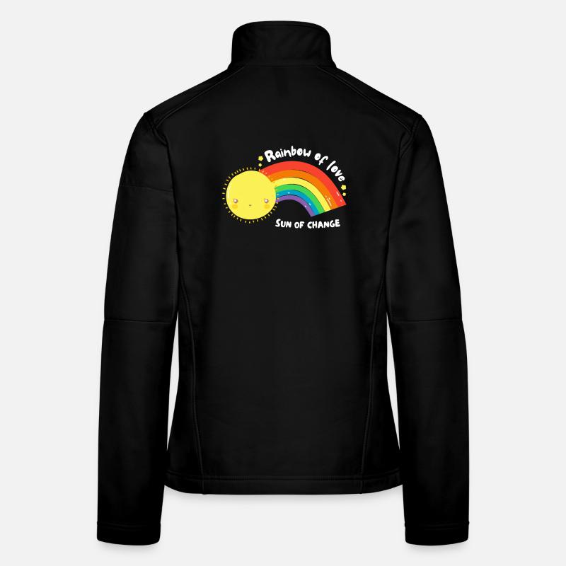 Lgbt rainbow of love - Women's Softshell Jacket - black