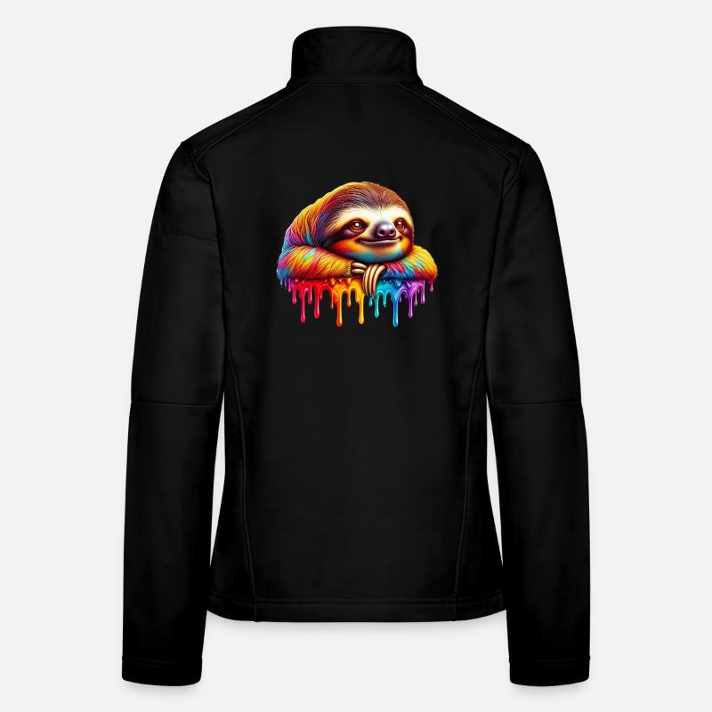 Faultier - Frauen Softshelljacke - Schwarz
