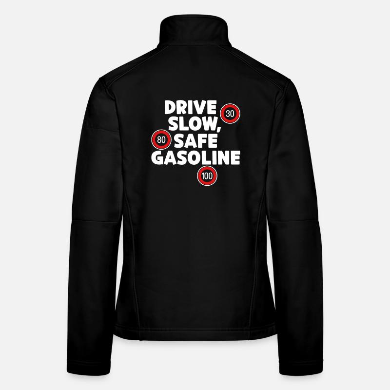 Benzin Zapfsäule Energiespeicher Tanken Statement Frauen Softshelljacke