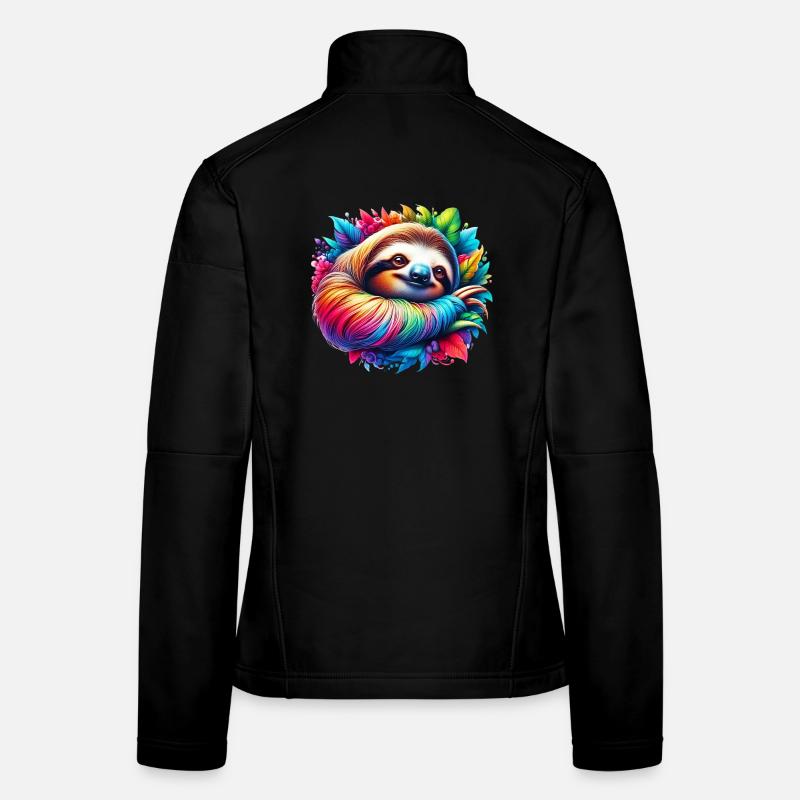 Faultier - Frauen Softshelljacke - Schwarz