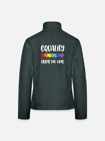 Mois de la fierté LGBT - L’égalité ne fait de mal à personne - Veste en tissu softshell Femme - noir - Dos