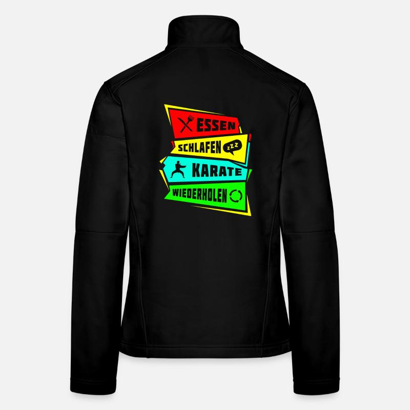 Eat Sleep Repeat Karate Women's Softshell Jacket