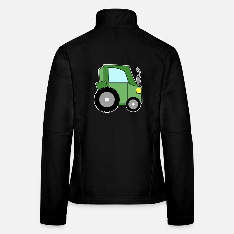 Tracteur vert Veste en tissu softshell Femme