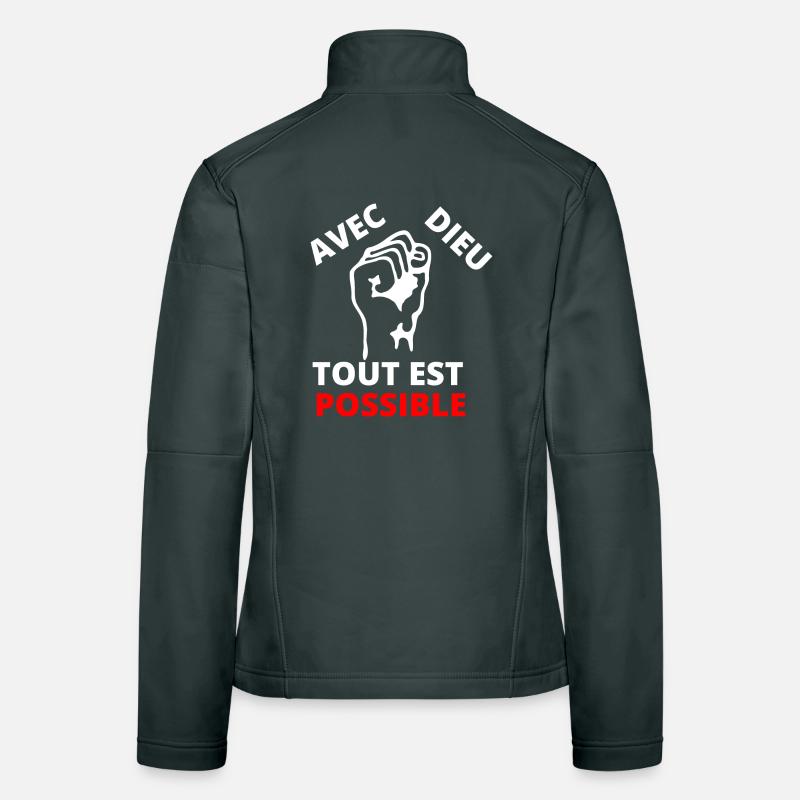 Faust des Protests, inspirierende Botschaft der Solidarität Frauen Softshelljacke