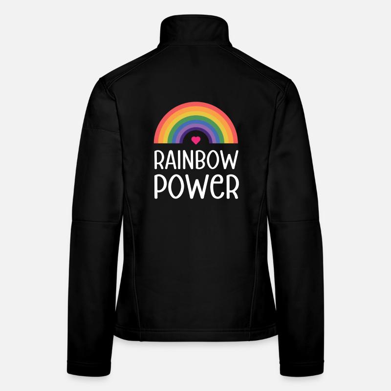 LGBT Pride Monat - Regenbogen Power - Frauen Softshelljacke - Schwarz