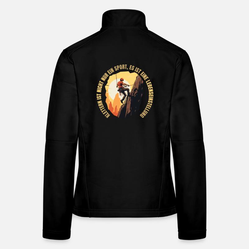 Klettern ist nicht nur ein Sport - Frauen Softshelljacke - Schwarz