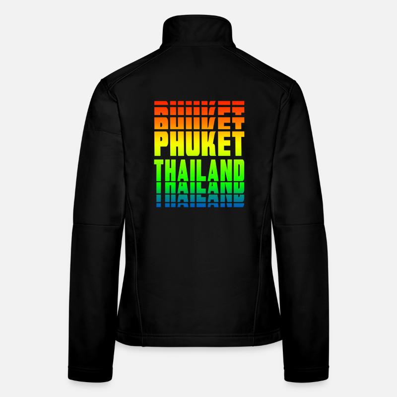 Phuket Thailand rainbow design Women's Softshell Jacket