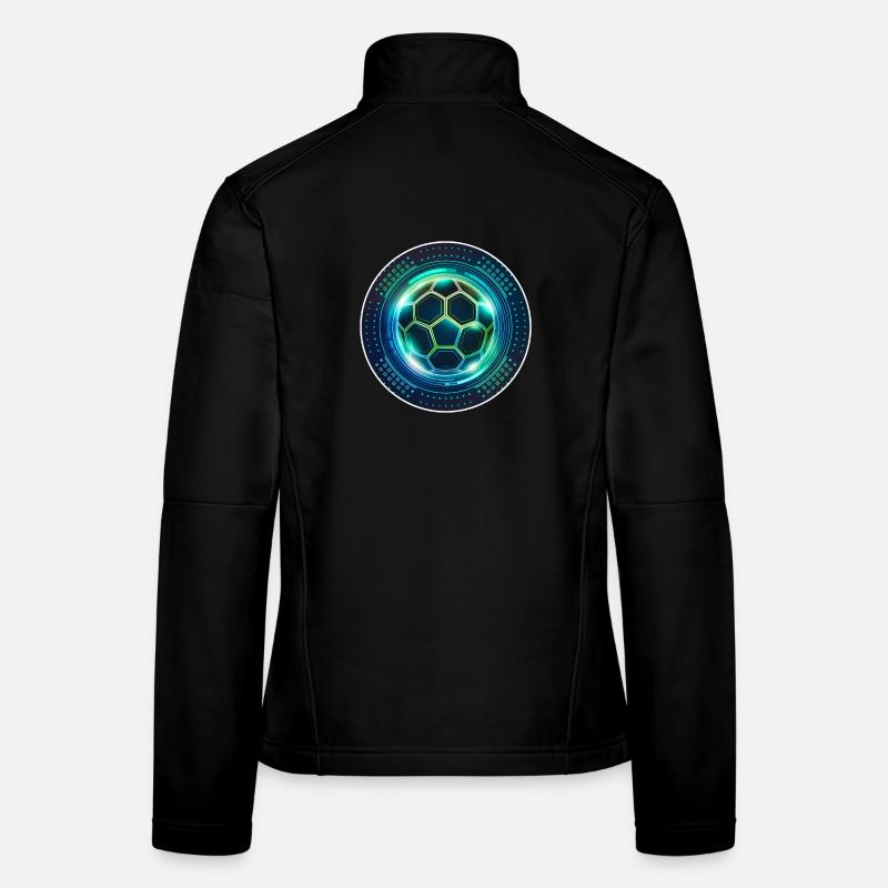 Neon Football Tech Emblem Women's Softshell Jacket