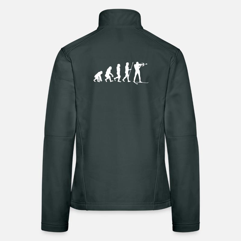 Schifahren Evolution Wintersport Schifahrer Schnee Frauen Softshelljacke
