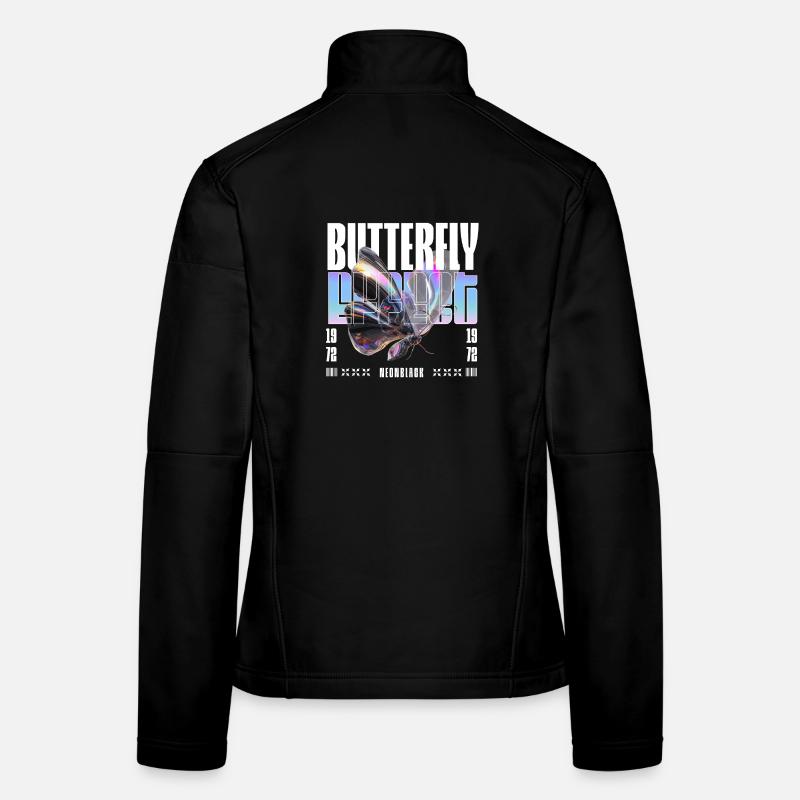 Holo effet papillon Veste en tissu softshell Femme