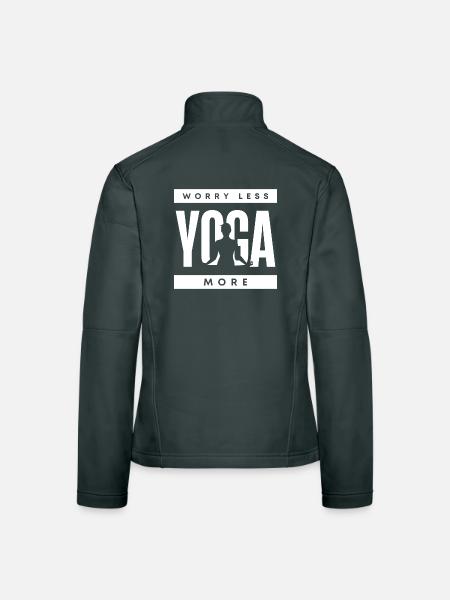 Citation amusante de yoga - Veste en tissu softshell Femme - noir - Dos