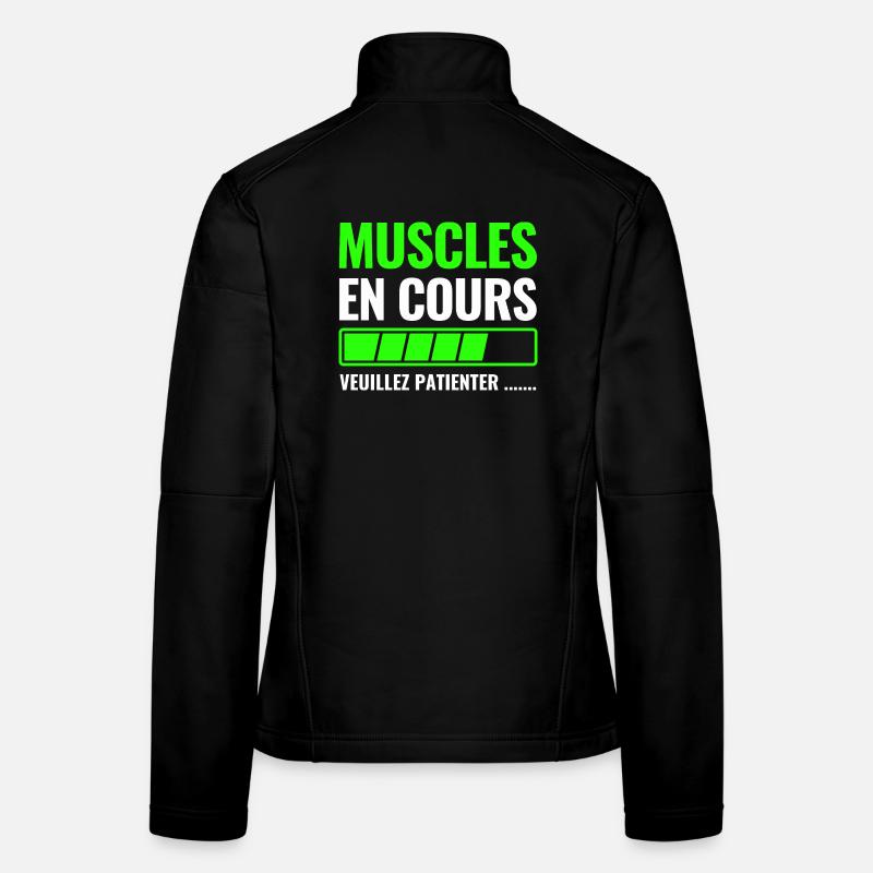 Muscles in progress please wait - Women's Softshell Jacket - black