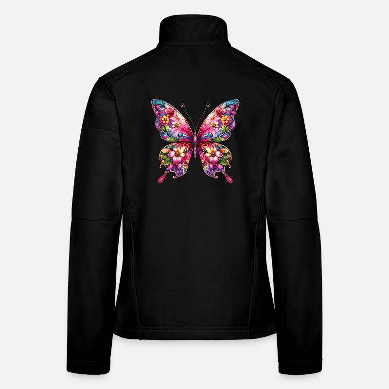 Papillon Veste en tissu softshell Femme