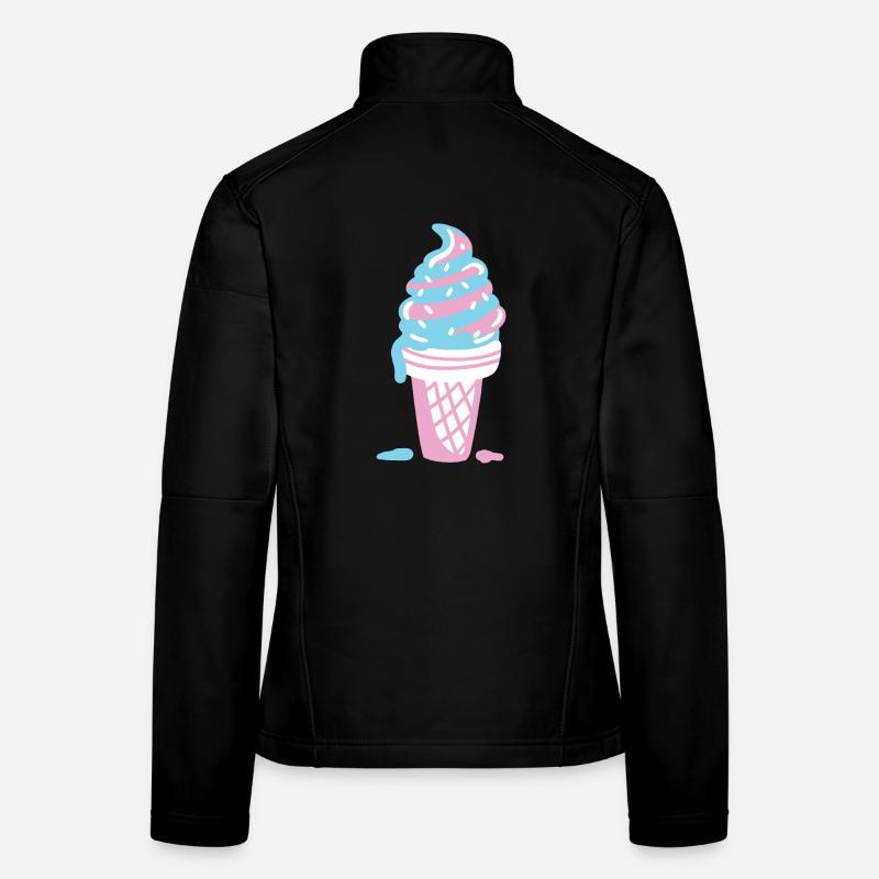 Eis Eiscreme Frauen Softshelljacke