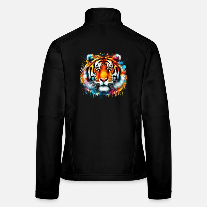 Tiger - Frauen Softshelljacke - Schwarz