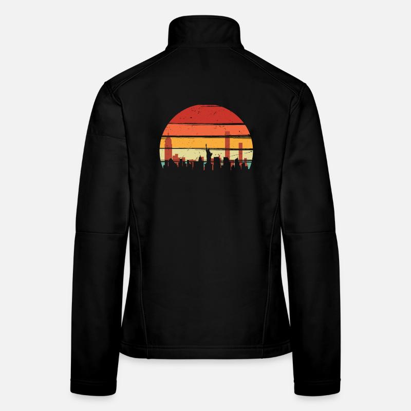 Sonnenuntergang Skyline Echo Frauen Softshelljacke