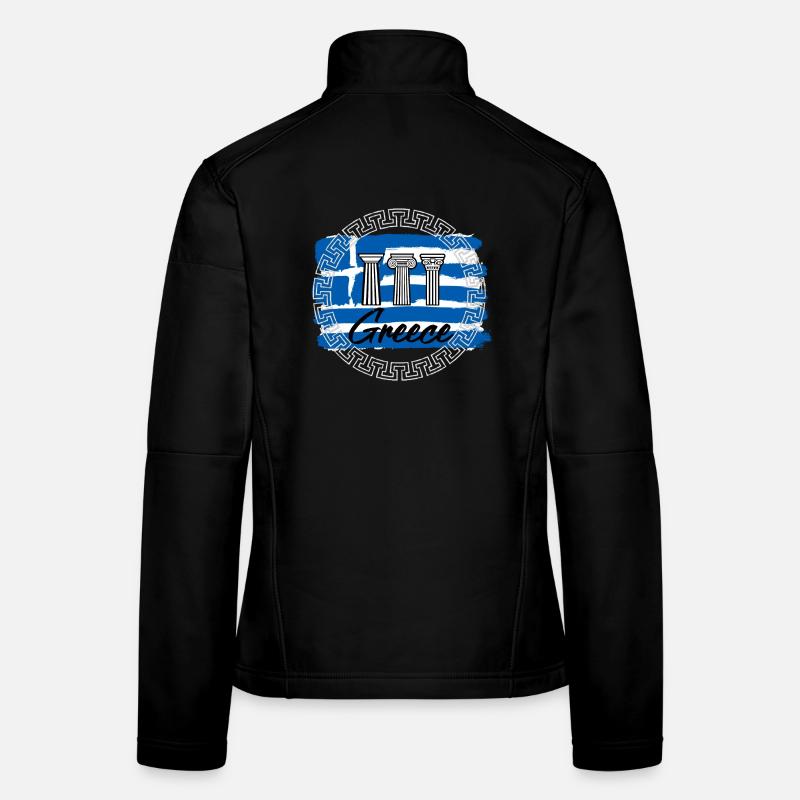 Griechenland - Frauen Softshelljacke - Schwarz