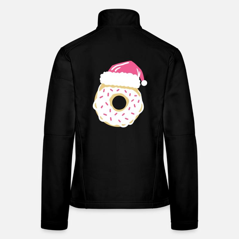 Donut mit Weihnachtsmütze Frauen Softshelljacke