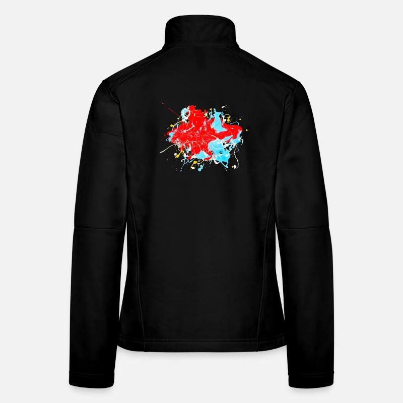 Redlightblue.Splash - Frauen Softshelljacke - Schwarz