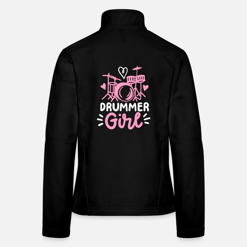 Schlagzeug Schlagzeugspielerin Frauen Softshelljacke