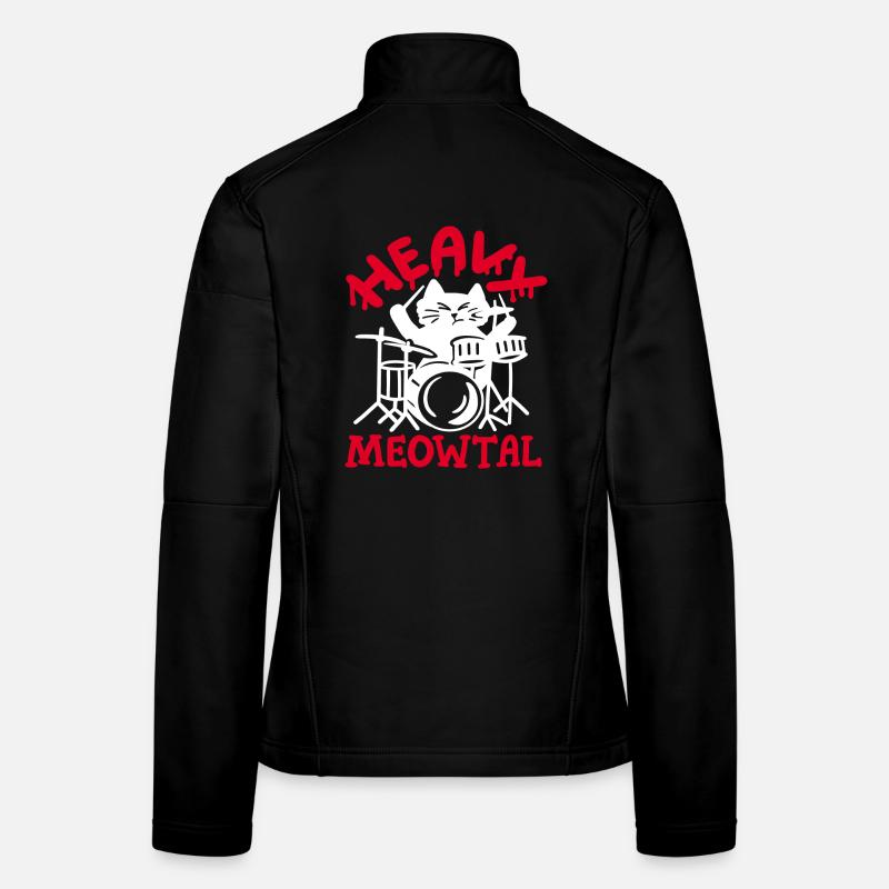 Schlagzeug Katze Schlagzeuger Frauen Softshelljacke