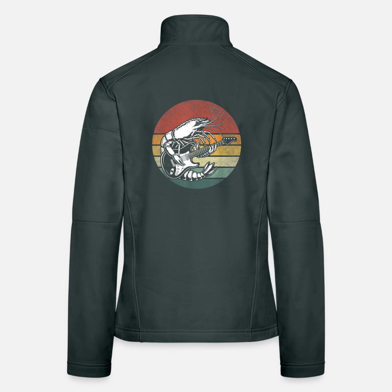 Crayfish Rock Sunset Guitar Women's Softshell Jacket