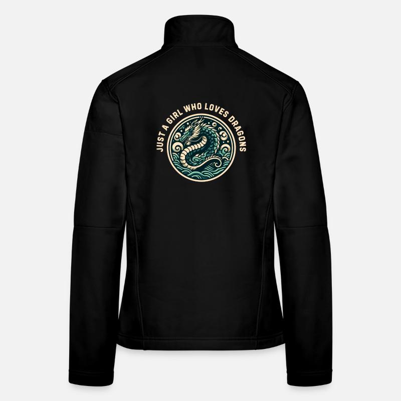 Nur ein Mädchen, das Drachen liebt Frauen Softshelljacke