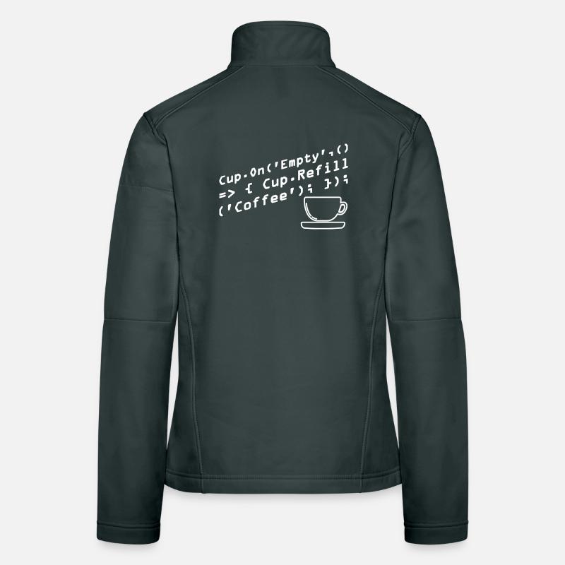 Aus Kaffee Code generieren Programmierer Frauen Softshelljacke