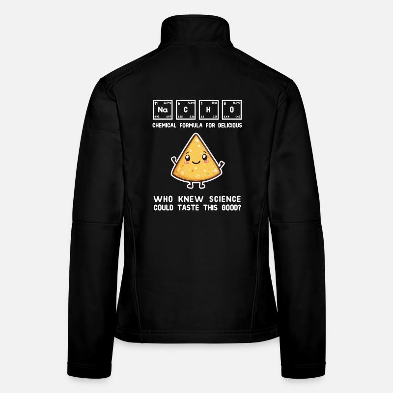 Formule chimique pour un design de délicieux nachos Veste en tissu softshell Femme