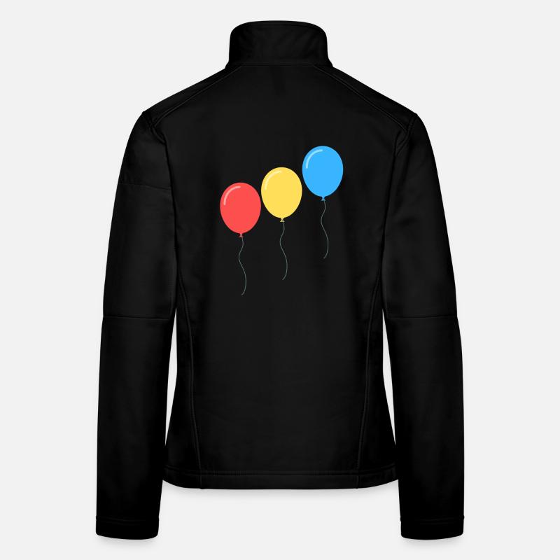 Three Bright Balloons Pop Art Women's Softshell Jacket